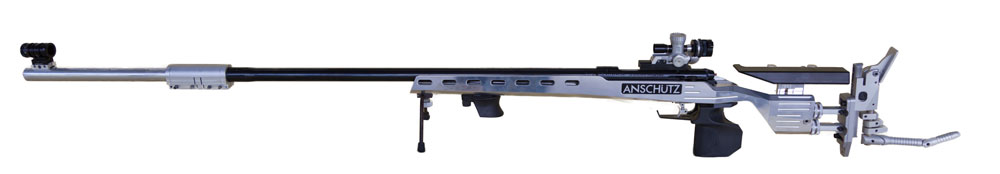 Steve's Rifle - Anschutz 1913 in Precise Stock, Home made 300mm Sight extention, MEC rear and fount sights